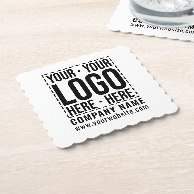 Dessous-de-verre En Papier Logo d'entreprise personnalisé Entreprise Cool mod (Incliné)