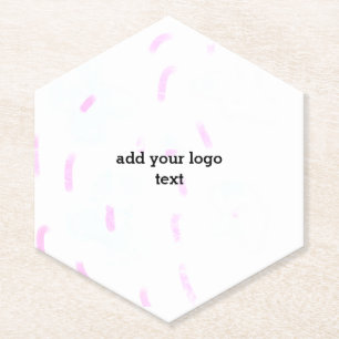 Dessous-de-verre En Papier Logo personnalisé simple et élégant ici entreprise