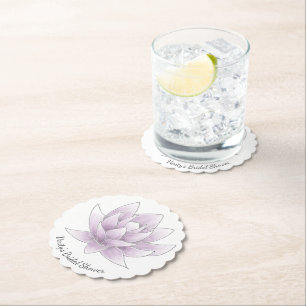 Dessous-de-verre En Papier Lotus rose Fête des mariées élégant