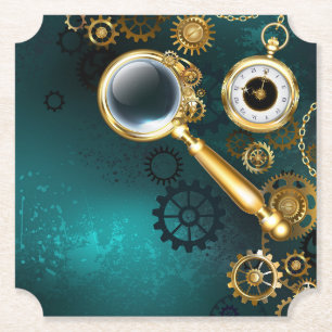 Dessous-de-verre En Papier Loupe en style Steampunk