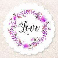*~* LOVE INTENTION EMOTO Dessous de verre de couro