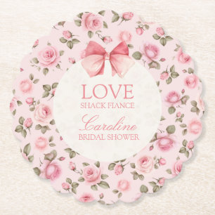 Dessous-de-verre En Papier Love Shack Fiancé Baby Shower 