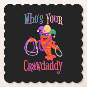 Dessous-de-verre En Papier Lui Déchirer Votre Crawdaddy Mardi Gras Crawfish 