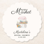 Dessous-de-verre En Papier Lunch ensoleillé Fête de mariage Fresh Off The Mar<br><div class="desc">Célébrez la future mariée avec une fête de mariage Fresh Off The Market. Définissez le ton parfait pour votre fête de mariage avec ces dessous de verre en papier assortis et annoncez que la mariée est officiellement hors marché ! Dessous de verre en papier Fête de mariage Whimsical Fresh Off...</div>