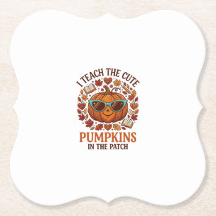 Dessous-de-verre En Papier Lunettes de soleil Halloween Patch Citrouilles Mig