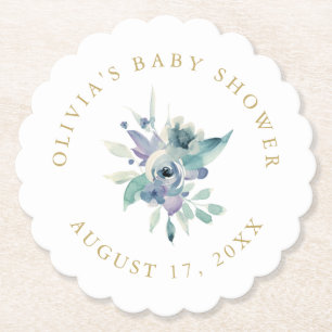 Dessous-de-verre En Papier Luxe Baby shower Floral