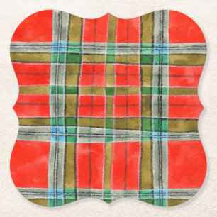 Dessous-de-verre En Papier MAC BAIN TARTAN Dessous de verre de papier à brace