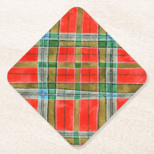 Dessous-de-verre En Papier MAC BAIN TARTAN Dessous de verre en papier diamant