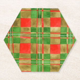 Dessous-de-verre En Papier MAC GREGOR TARTAN Hexagon Dessous de verre papier