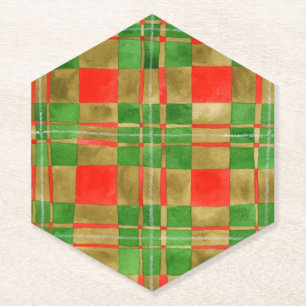 Dessous-de-verre En Papier MAC GREGOR TARTAN Pointy Hexagon Dessous de verre