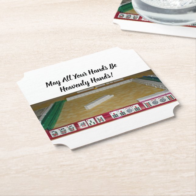 Dessous-de-verre En Papier Mahjong Heavenly Hands Coaster (Incliné)