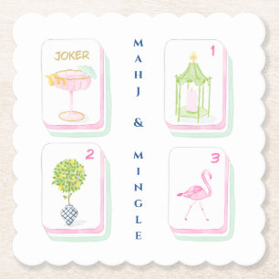 Dessous-de-verre En Papier Mahjong personnalisé de Palm Beach