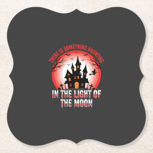 Dessous-de-verre En Papier Maison Hantée Halloween Sorcière Clair de Lune