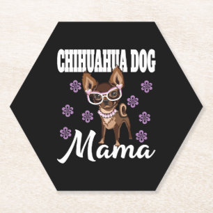 Dessous-de-verre En Papier Maman de chien Chihuahua féminine