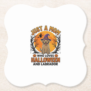 Dessous-de-verre En Papier Maman Labrador Halloween Design de Chien Vintage_1