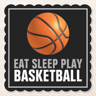 Dessous-de-verre En Papier Manger Sommeil Jouer Basket-Ball Artwork Motivatio
