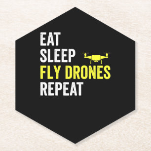 Dessous-de-verre En Papier Mangez des drones de drones de sommeil Répéter dro