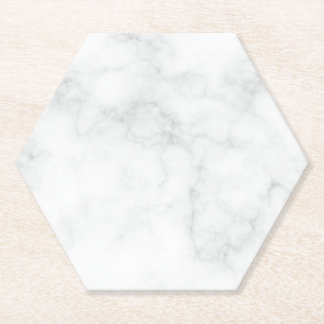 Dessous-de-verre En Papier Marbre Blanc Moderne