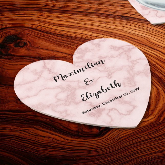 Dessous-de-verre En Papier Marbre rose Faux (Faux Pink Marble Paper Coaster by Leapfroglisics Shop)