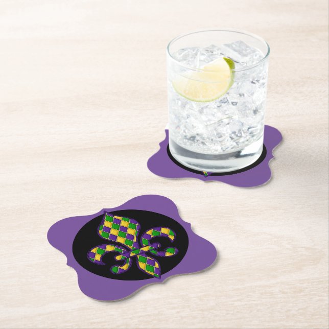 Dessous-de-verre En Papier Mardi Gras (En situation)