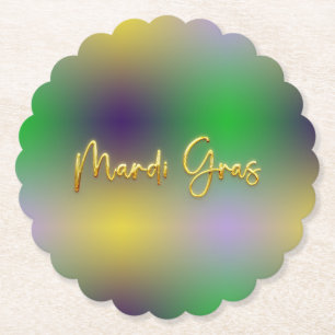 Dessous-de-verre En Papier Mardi Gras Jaune, Violet, Vert