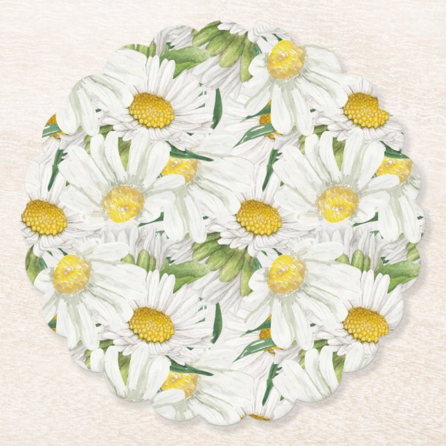 Dessous-de-verre En Papier Marguerites (Devant)