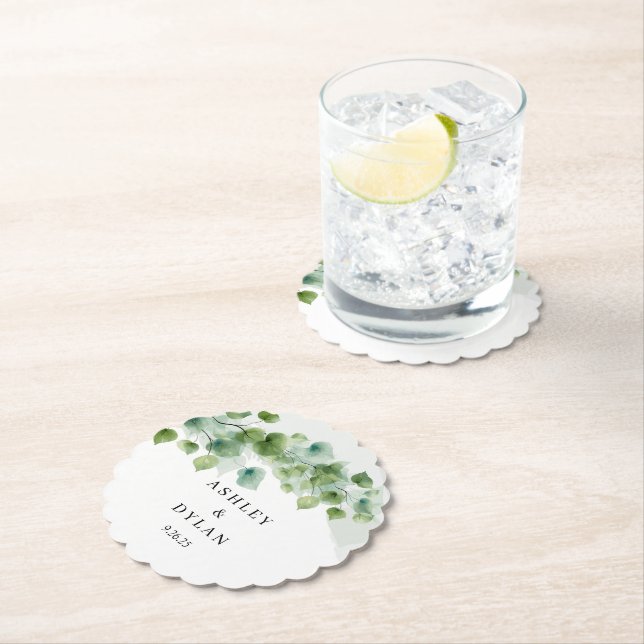 Dessous-de-verre En Papier Mariage (En situation)