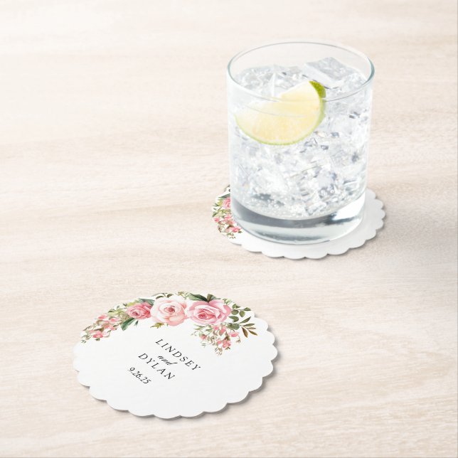 Dessous-de-verre En Papier Mariage (En situation)