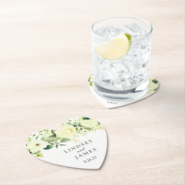 Dessous-de-verre En Papier Mariage (En situation)