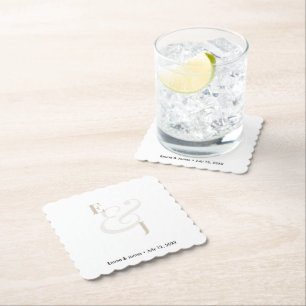 Dessous-de-verre En Papier Mariage au Champagne Ampersand   Cocktail 