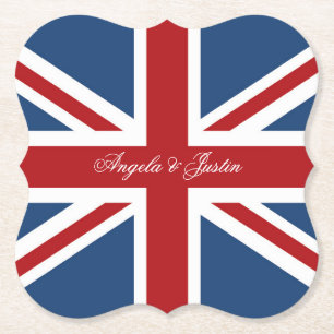 Dessous-de-verre En Papier Mariage de drapeau d'Union Jack