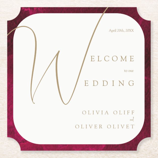 Dessous-de-verre En Papier Mariage de la passion bourguignonne (Devant)