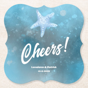 Dessous-de-verre En Papier Mariage Deep Blue Sea