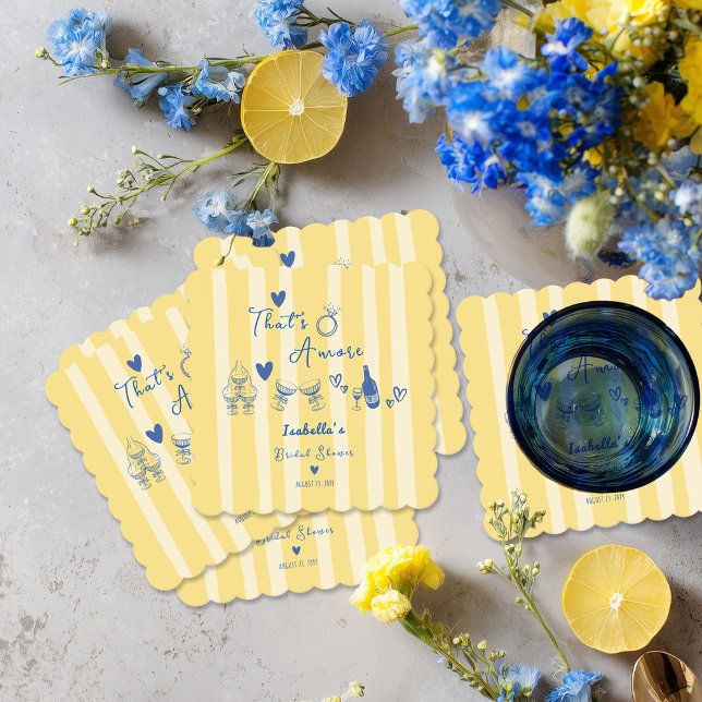 Dessous-de-verre En Papier Mariage fantaisiste dessiné à la main C'est l'amou (Créateur téléchargé)