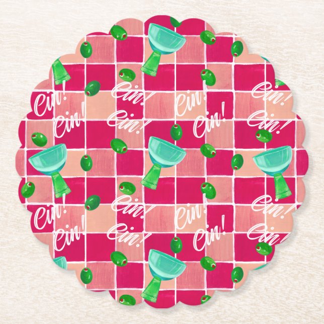 Dessous-de-verre En Papier Martini Paper Coaster (Devant)