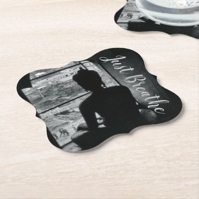 Dessous-de-verre En Papier Méditation Respirer Le Yoga (Incliné)