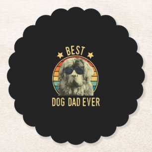 Dessous-de-verre En Papier Meilleur papa chien cadeau de jour du propriétai