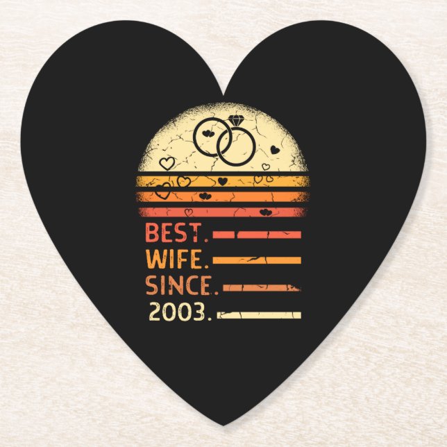 Dessous-de-verre En Papier Meilleure épouse depuis la journée rétro de la mèr (Devant)