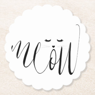 Dessous-de-verre En Papier Meow Cat