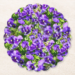 Dessous-de-verre En Papier Mer de sérénité : Le beau terrain de purple violet