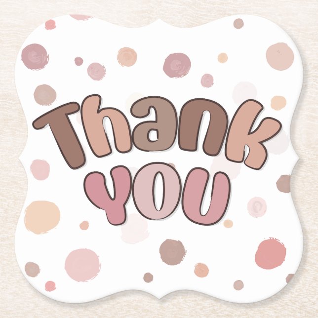 Dessous-de-verre En Papier Merci (Devant)