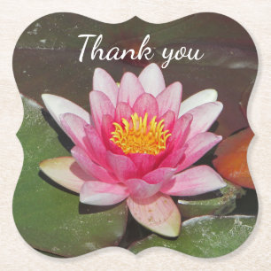 Dessous-de-verre En Papier Merci Rose Eau Lily Photo Appréciation