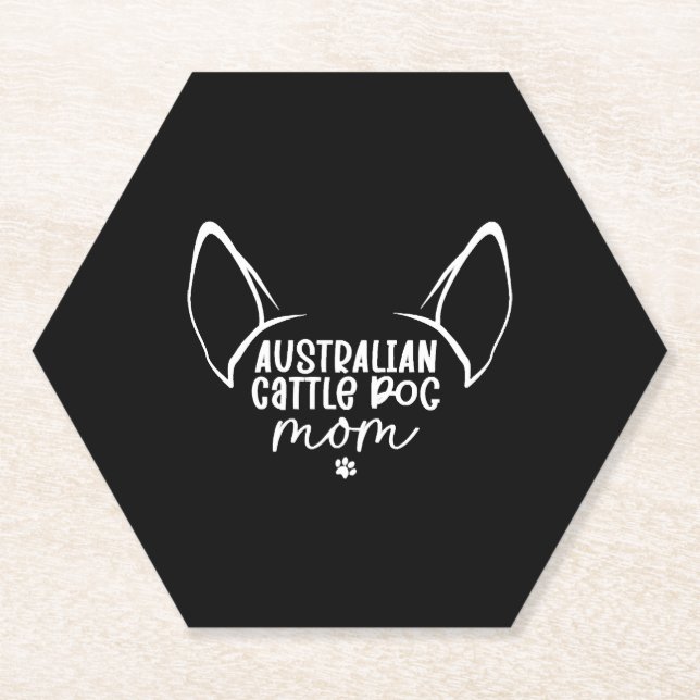 Dessous-de-verre En Papier Mère australienne Cattle Dog (Devant)