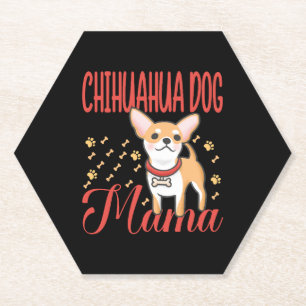 Dessous-de-verre En Papier Mère de chihuahua féminin