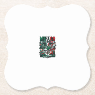Dessous-de-verre En Papier Mexico Football Squelette Attaquant Nations Premiu