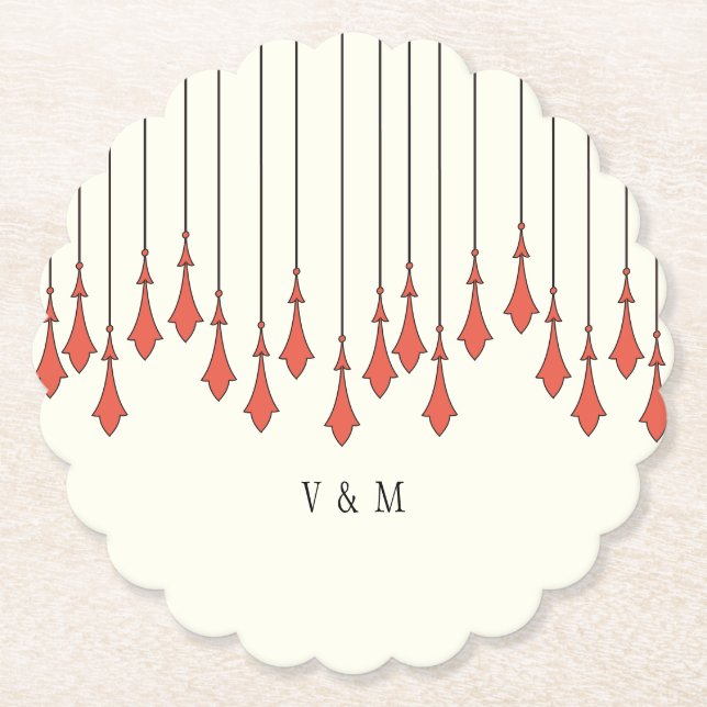 Dessous-de-verre En Papier Midnight Autumn Wedding (Devant)