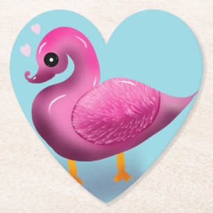 Dessous-de-verre En Papier Mignon Canard Rose Kawaii & Art de la Nurserie à C