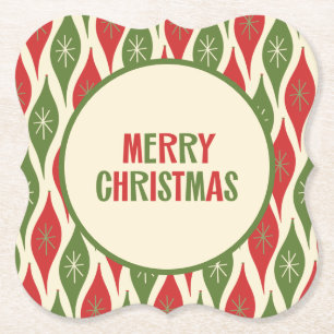 Dessous-de-verre En Papier Milieu du siècle moderne Retro les années 50 Joyeu