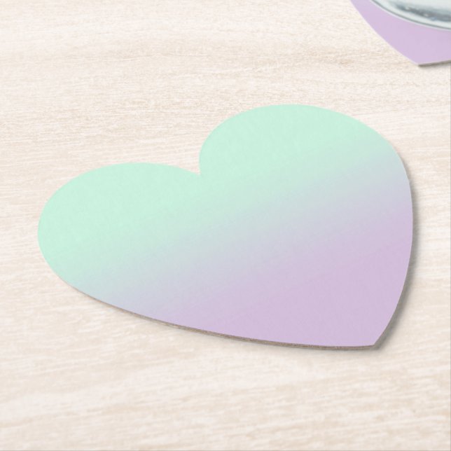 Dessous-de-verre En Papier Mint Esthétique Pastel Et Ombre Gradient Lilac (Incliné)