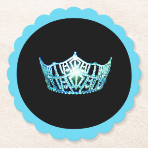 Dessous-de-verre En Papier Miss America Turquoise Crown Dessous de verre papi